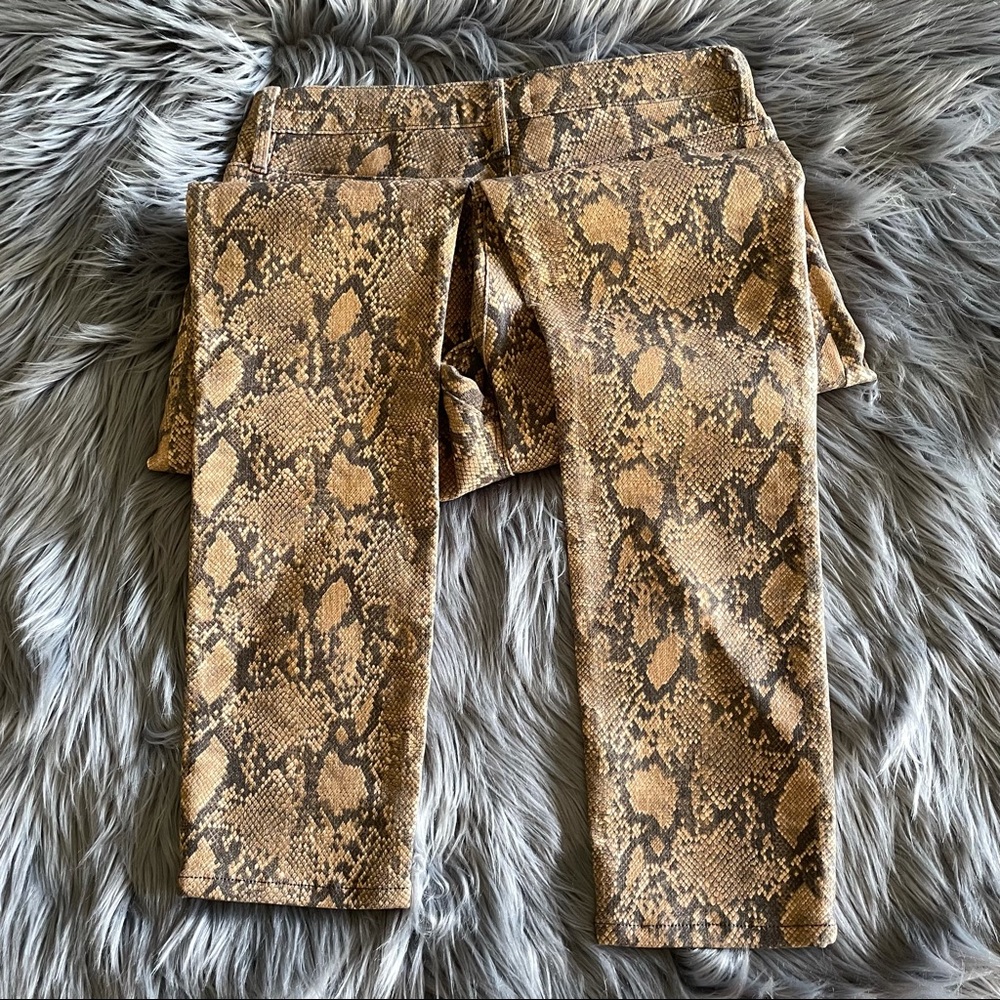 FRAME le high skinny crop coated python jeans - Picture 7 of 7